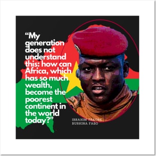 Ibrahim Traoré of Burkina Faso - Quote Posters and Art